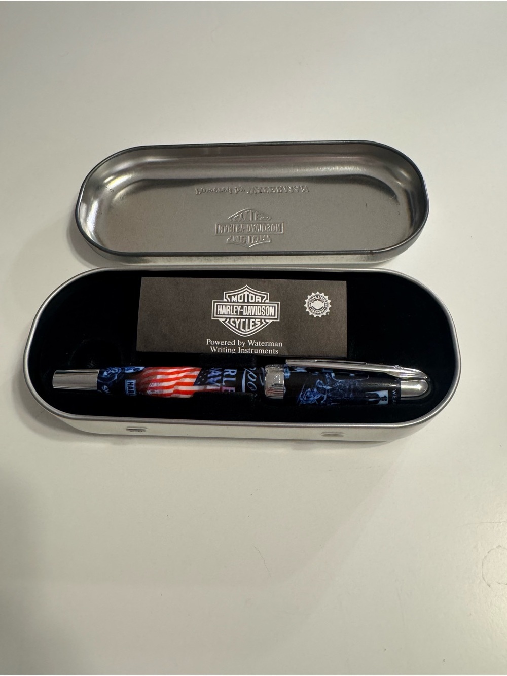 Harley-Davidson Flag Graphic Rollerball Pen - Black, Red & Blue